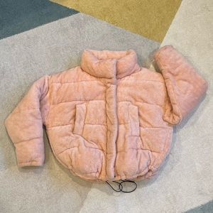 Pink Urban Outfitters Sherpa Puffer Jacket